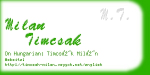 milan timcsak business card